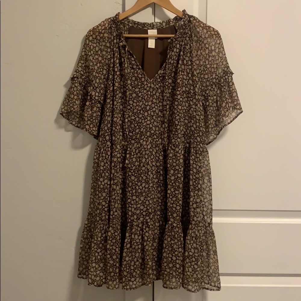 Neutral floral dress